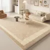 Tappeto Crema francese Soggiorno Decorazione Casa Camera da letto Comodino Grande tappeto in peluche Studio moderno Guardaroba Tappeti morbidi antiscivolo 231213