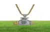 Nouveau Micro pavé cubique zircone argent sac pendentif collier cuivre or couleur Punk bijoux pour hommes Women1506930