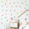 36 stuks aquarel kleurrijke stippen cirkels patroon muurstickers voor woonkamer slaapkamer huis decoratieve muurstickers muurschilderingen