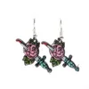 Stud Dangle Chandelier Hooks Sugary Calavera Skull Earrings Celebrate Mexican Day of the Dead Halloween Acrylic Cute Halloween Skull Earring