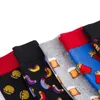 Men's Socks Funny Cotton Blend Autumn Winter SoftCalf Casual Birthday Gift Men Food Pattern Keep Warm Adults Fashion Elastic