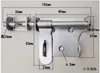 Door Locks Stainless Steel Antitheft Left and Right Bolts with Heavy Gate Lock Shed 231212