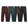 Rhude Pants Designer Fashion Men'sMeichao New Grass Embroidery Letter Solid Leather High Street Versatile Straight Leg