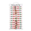 Strand 12st/Set Christmas Theme Justerbart rep sladdarmband för kvinnor flickor dotter syster smycken gåvor