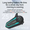 Car Electronics Bluetooth Motorcycle Intercom Helmet Headset 2 Riders Wireless Communication Interphone With Ambient Light Waterproof Headphone