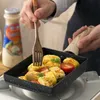 Pans Retangular Omelette Pan Tamagoyaki Non Stick Frying Egg AntiScalding Handle Japanese Pancake Maker Pot Kitchen Cookware 231213