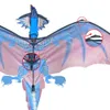 Kite accessoarer utomhus färgglada 3d drake flyger med 100 m svanslinje djur drakar barn leksaker för rolig leksak 231212