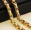 7Quot40quot 8mm Fashion Jewelry Trendy Byzantine Chain Men039S 316L Rostfritt stål Halsband Mens Guldkedjor Halsband6870342