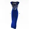 Vestidos casuais junho lábios 2023 rosa azul verde backless ruched vestido de festa para mulheres sexy outfits verão maxi bodycon atacado