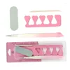 Kit per nail art Set per manicure Strumenti Buffer File Pusher per cuticole Rimozione Pinzette a doppia faccia Separatore Home Salon