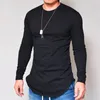 Men's Suits B6223 Collar Leisure Pure Color Long Sleeve Streetwear Funny Tshirt For Men