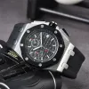 Aude Wrist يشاهد P Men Date Mens يشاهد ستة إبر وظيفة كاملة الياقوت جميع الاتصالات الاتصال الكوارتز واشيرز العلامة التجارية Chronograph Clock Belt Montre de Luxe