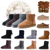 Designer laars tasman pantoffels dames ugglised laarzen australië Bont Zwarte schapenvacht Tazz Muilezels dames Ultra Mini platform laars Australie Suede Winter Enkellaarsjes