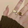 Anéis de cluster 925 prata esterlina cor de ouro anel de pedra quadrada para mulheres menina originalidade personalizada ajustável moda jóias gota