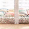 Pillow Retro Pastoral Cotton Thicken Sofa Cushion Plaid Quilted Rug Covers for Living Room Non slip Couch Seat Tatami Mat 231213