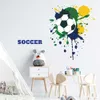 Världsfotbollsfotbollsspel vägg klistermärke för vardagsrum sovrum hem dekorativa väggdekaler barn rum väggmålningar tapeter dekor pvc