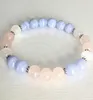 MG0816 Toppkvalitet Blue Lace Agate Armband Snow Quartz Rose Quartz Armband Negativ Energy Protection Armband8538594