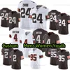 24 Chubb Nick 95 Myles Garrett Futebol Personalizado Jersey Deshaun Watson Elijah Moore Amari Cooper Denzel Ward David Njoku Joe Thomas Newsome Jerome Ford Mens Mulheres Juventude