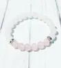 MG0382 Bracelet des cristaux de design de mode pour femmes Natural Rose Quartz Snow Quartz Bracelet négatif Balance Energy Jewelry8281884