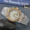 nieuw horloge goud roestvrij staal heren 2813 uurwerk diamanten ring luxe horloge