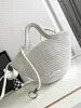 10A IBIZA Basket Bag Large Capacity Women Crossbody Bag Weaving Technology Nylon Rope Material Lightweight Designer Bag