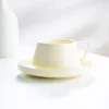 Canecas Simples Cor Sólida Copo Cerâmico Estilo Nórdico Caneca Home Office Café Café Alta Beleza Presente Amigo Moda Presentes