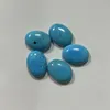 Pedras preciosas soltas 15x20mm natural azul turquesa oval flatback cabochão pedra preciosa original para anel