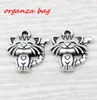 MIC 100st Ancient Silver Zinc Alloy Singlesided Cute Cat Charm Pendants 18x 19mm DIY Jewelry A1109830779