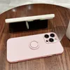 Luxury Liquid Silicone Magnetic Cases For iPhone15 14 13 12 11 Pro Max 14Plus Soft Covers With Ring Holder