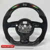 LED Performance Steering Wheel for Audi A6 A7 Real Carbon Fiber Car Accessories