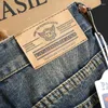 Erkek kot pantolon yığılmış yırtık sokak kıyafeti düz bacak vintage sıkıntılı denim pantolon erkek arkadaş artı boyut 28-40 punk pantolon