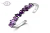 Silver Charm Natural Amethyst Bracelets Bangles For Women 925 Sterling Jewelry Luxury Anniversary Engagement Party Gifts 2203091531537603