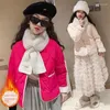 Manteau en duvet pour fille, veste en coton, épais, occidentalisé, tendance, hiver 2023