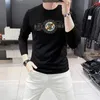 2023 New Brand Summer fashion Designer T Shirts For Men Tops Luxury Letter Hot Drill Mens Women Clothing Long Sleeved shirt womens Tee Size M-4XL