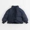 Abrigo de plumón MARCJANIE para niñas, chaqueta cálida gruesa con cuello levantado de encaje para niños para invierno 232105