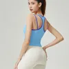 Active Shirts Yoga Top Slimming And Sports One Piece Outer Wear Beautifying Back Contrast Fixed Cup Thin Strap Brand Tank