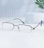 Solglasögon Blue Film Reading Glasses Frame Titanium Men Women's Vision Plus Ultra Light Stylish SCREWLESS GUEGLASSES RAMES RAME