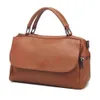 Evening Bags MS Satchel Genuine Leather Bag European and American Style Shoulder Crossbody Women Handbag Retro Casual Tote Brown In 231213