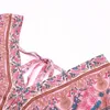 Robes décontractées Robe de villégiature à pompon à col en V pour femmes