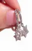 Super glittering cute new ins trendy fashion luxury designer diamond zircon lovely star clip snap earrings for woman girls9351162