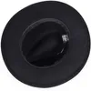 Chapeaux à large bord seau respirant couleur unie classique noir élastique Fedora chapeau unisexe laine feutre Jazz élégant hommes femmes Panama Trilby casquette 231213