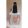 Sacos de noite Colorido Crochet Boho Chic Granny Square Bolsa de Ombro Roxo Bege Preto Amarelo Retro Bolsas De Malha Hippie Verão Praia