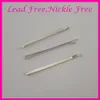 50st 3 0mm 7 0cm Silver Finish Plain Plat Metal Bobby Pins For Women Girls at Nickle Lead Metal Hair Barrettes Pins Sli245w