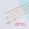 Pendant Necklaces 30pcs 41 6cm Mirror Polished Stainless Steel Chain Lip DIY Jewelry Clavicle With Base Women