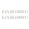 Faux ongles moyens et longs faux or transparents transparents portant des autocollants à ongles terminés 24 pièces avec de la colle