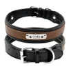 Dog Training Obedience Large Collar Genuine Leather Personalized Pet Name ID Padded Customized For Medium Dogs 231212