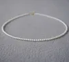 AAA 67 mm 18quot mini Real natural Akoya white round pearl necklace 14k Gold2568881