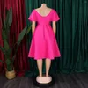 Casual Dresses 2023 Sexy Off Shoulder Shawl Dress Women Lace Up High Waist Wedding Banquet Chest Wrap Elegant Pink Party Swing Robe