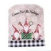 Chair Covers 4 6pcs Christmas Dining Room Linen Cartoon Cute Faceless Old Man Decorations for Home Party Banquet Festive el 231212