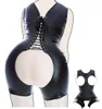 BDSM Leather Straitjacket Open Butt Crotchless Bodysuit HarnessSexy Cupless Bra Bondage SetSex Toys For Women 2203304093173